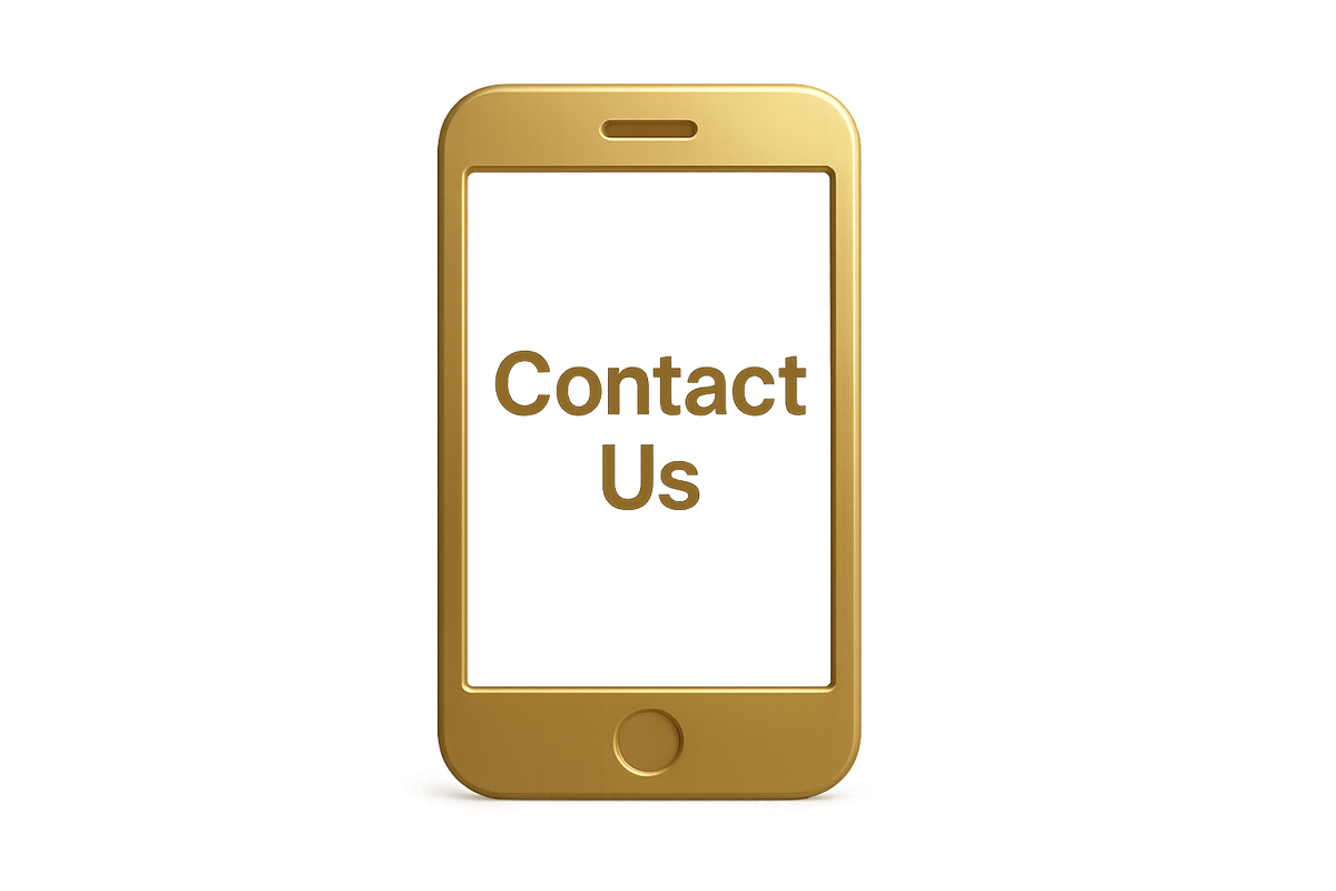 Modify, in the white area of the celluar phone screen- (place): Contact Us